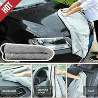 Car Cleaning Towels,Thick Plush Microfiber Car Cleaning Towels,car Buffing Cloths,Super Absorbent Drying Auto Detailing Towel,Fashion Outdoor Travel Household Cleaning Towels (16" x 16", Gray)