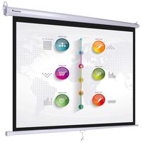 Instahibit 72" 4:3 Manual Pull Down Projection Screen 57" x 43" Home Theater Projector Movies Screen Matte White