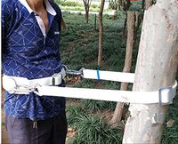 HUAWELL Safety Belt with Adjustable Lanyard, Tree Climbing Construction Harness Protective Gear, Personal Protection Fall Arrest Kit (White)