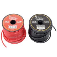 Best Connections 14 AWG Pure Copper Stranded Wire - 100' True Gauge Power Ground Remote Primary Red Black Combo Hook-Up Cable 12-Volt