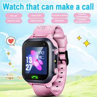 Yukuai Christmas Kids Bluetooth Sport Camera AI Smart Watch 4G Call GSM SIM Card for GPS LPS Tracker with Waterproof Location Device Tracker Safe SOS Anti-Lost Activity Monitor Birthday Gift (Pink)