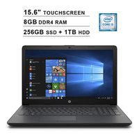 2019 Newest Premium HP Pavilion 15.6 Inch Touchscreen Laptop (Intel Core i3-7100U 2.40GHz, 8GB RAM, 256GB SSD + 1TB HDD, WiFi, HDMI, DVDRW, HD Audio, Webcam, Windows 10)