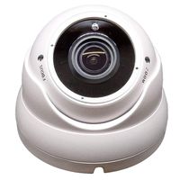 1stPV 1080P True-HD 4in1 (TVI, AHD, CVI, CVBS) CCTV Security D/N Out/Indoor Color IR Dome Camera 2.8-12mm Varifocal Lens SONY 2.4 Megapixel STARVIS WDR Weather/Vandalproof Metal Housing 12VDC (White)