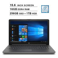 2019 Newest HP Pavilion 15.6 Inch HD Laptop (8th Gen Intel Quad Core i5-8250U up to 3.4GHz, 16GB DDR4 RAM, 256GB SSD (Boot) + 1TB HDD, Intel UHD Graphics 620, WiFi, Bluetooth, HD Webcam, Windows 10)