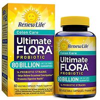 Renew Life Colon Care Probiotic, Ultimate Flora, 80 Billion, 60 Capsules 2 pack