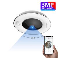360° Panoramic Wireless WiFi IP Camera, NexTrend Ultra HD Home Security Camera with Fisheye Lens, Night Vision, Two Way Audio, Motion Detection, Support 128GB TF Card&Cloud Service