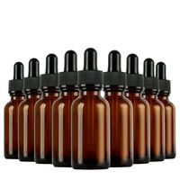 Eye Dropper Bottle, Hoa Kinh 24 Pack 2 oz 60ml Amber Glass Dropper Bottle with Droppers, 2 Funnels for Essential Oils, Perfumes, Colognes