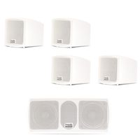 Acoustic Audio AA321W and AA32CW Mountable Indoor Speakers Home Theater 5 Speaker Set