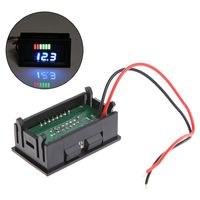 12V Lead-Acid Battery Power Capacity LED Indicator Digital Voltmeter Tester (Blue)