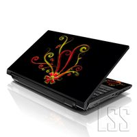 LSS 15 15.6 inch Laptop Notebook Skin Sticker Cover Art Decal Fits 13.3" 14" 15.6" 16" HP Dell Lenovo Apple Asus Acer Compaq (Free 2 Wrist Pad Included) Red Yellow Floral Vines