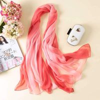 Hqysjin Ladies Silk Scarves Gradient Large Size Silk Beach Towel,Two,180110cm