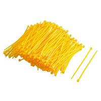 Uxcell Nylon Adjustable Self-locking Cable Ties, 2.5 x 100 mm, Yellow, 300 Piece