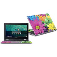 MightySkins Skin Compatible With Acer Chromebook Spin 11" CP311 - Colorful Flowers | Protective, Durable, and Unique Vinyl Decal wrap cover | Easy To Apply, Remove, and Change Styles | Made in the USA