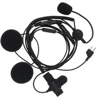 KENMAX Half Face Headset Microphone Earpiece with Finger PTT for Midland LXT435 G225 LXT320 LXT320 LXT324