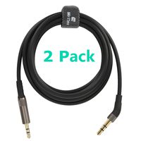 Mr Rex Audio Cable Compatible for Bose QuietComfort 35ii QC35 QC25 JBL AKG and 2.5mm Plug Headphones 59in 3.5mm to 2.5mm Male TRS Auxiliary Aux Cord 2-Pack