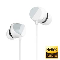 TUNAI Piano Audiophile Earphones - Hi-Res Earbuds with Dual Drivers for Incredible Balanced Sound and Clear Treble - Great for Workouts at The Gym, Sports, Listening at Home (Sterling Silver)