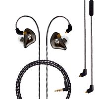 BASN Professional in-Ear Monitor Headphones for Singers Drummers Musicians with MMCX Connector Earphones (Pro ClearBrown)