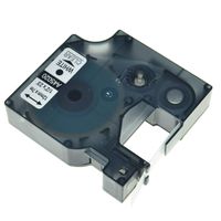 NineLeaf 1 Pack 12mm Label Tape Compatible for DYMO D1 45020 D1 White on Clear Labelling LabelManager 100 150 160 280 Label Maker