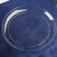 BalsaCircle 20 pcs 10.25-Inch Clear Plastic Plates - Disposable Wedding Party Catering Tableware