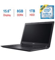 Acer Aspire 3 A315 15.6-inch HD Display Laptop PC, Intel Core i5-7200U 2.5GHz Processor, 8GB DDR4 RAM, 1TB Hard Drive, Bluetooth, HDMI, USB 3.0, Stereo Speakers, Intel HD Graphics 620, Windows 10