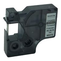 QPMY 1 Pack 1805442 Compatible for DYMO Rhino Pro XTL Industrial IND Permanent Polyester Label Tape Length 18' (Black on White, 1/4" 6mm)