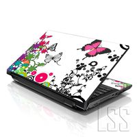 LSS 15 15.6 inch Laptop Notebook Skin Sticker Cover Art Decal Fits 13.3" 14" 15.6" 16" HP Dell Lenovo Apple Asus Acer Compaq (Free 2 Wrist Pad Included) Forest Butterflies