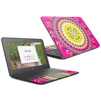 MightySkins Skin Compatible with HP Chromebook 11 G6 11.6" (2018) - Pink Aztec | Protective, Durable, and Unique Vinyl Decal wrap Cover | Easy to Apply, Remove, and Change Styles | Made in The USA