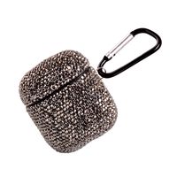 2019 Newest Luxurious Rhinestone AirPods Case with Keychain, Shockproof Protective Premium Crystal Cover Skin for AirPods Charging Case 2 & 1 (Grey C17)