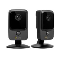 Q-See QCW4K1MCB16-2 | 4k HD Wi-Fi with iOS/Android App | Wireless Home Security Surveillance Cube Camera | Night Vision & Two Way Audio | Motion Detection Alerts | Black | 16 GB SD Card | 2 Pack