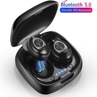 Luisport IPX5 Waterproof Wireless Headphones Earphones,Wireless Earbuds Cordless Headphones Gym Headphone (1-E-Black1)