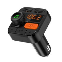 Bluetooth FM Transmitter for Car Bluetooth 5.0 Car Adapter Wireless FM Radio Adapter MP3 Music Player with Handsfree Calling and 2 USB Ports Charger