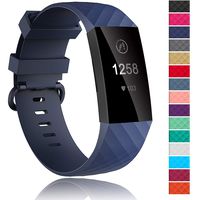 Velavior Waterproof Bands for Fitbit Charge 3 / Charge3 SE, Replacement Wristbands for Women Men Small Large (Navy, Large)