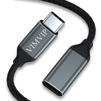 VIMVIP USB-C Extension Cable, [Thunderbolt 3] USB C Extension Nylon Cord Type C 3.1 Charging, Data Sync, Video&Audio Transfer Compatible with New iPad Pro,MacBook Pro