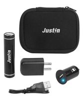 Justin Power JS-190-2200 2,200 mAh Power Stick, Auto Adapter and Wall Charger in Travel Case Pack-Up