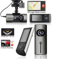 Indigi HD Car DVR Dual Camera Lens DashCam GPS Tracker G-Sensor Free 32GB microSD Bonus