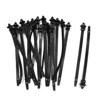 uxcell 20Pcs 6mm x 155mm Self-Locking Plastic Push Mount Cable Ties Zip Wire Fasten Black