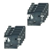 GREENCYCLE Compatible for DYMO D1 45021 S0720610 Label Tape 1/2" 12mm x 23ft use in LabelManager 160 210D 260P 280 360D 420P PnP LabelWriter 450 400 Duo 3M PL300 Label Maker (White on Black 8 Pack)