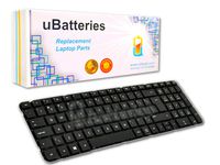 UBatteries Compatible Laptop Keyboard Replacement for HP Pavilion G6 G6-2000 G6-2362NR G6-2393NR G6-2342DX G6-2235US g6-2123us - Black (No Frame, Large Enter Key)