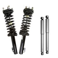Detroit Axle - Pair (2) New Complete Front Quick Struts & Coil Springs and (2) Rear Shock Absorbers for Jeep Grand Cherokee & Commander