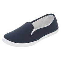 Goddessvan Womens Slip-on Midi Skate Shoes Casual Versatile Comfortable Canvas Flat Casual Shoes Dark Blue