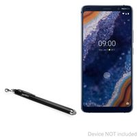 Nokia 9 PureView Stylus Pen, BoxWave [EverTouch Capacitive Stylus] Fiber Tip Capacitive Stylus Pen for Nokia 9 PureView - Jet Black