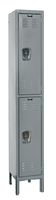 Hallowell U1558-2HG Premium Locker, 15" Width x 15" Depth x 78" Height, Double Tier, 1-Wide, Knock-Down, 725 Gray