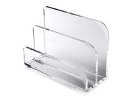 Stanley Acrylic Desktop File Sorter Letter Sorter 3-Section 3x7x5 inch in. All Clear Storage Paper Document Documentation Holder Desk Organizer (1)