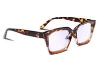 FEISEDY Retro Oprah Square Blue Light Blocking Reading Glasses Anti Glare Digital Eyestrain Reader B2479 Leopard 3.0x