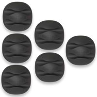 iGotTech Cable Clips and Cord Management System: Desktop Cable Organizer and Computer, Electrical, Charging or Mouse Cord Holder (Black)