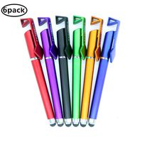 WINDNYHOLE 6-Pack Stylus Pen, 3 in 1 Stylus Pens for Touch Screens and Ballpoint Pen and Cell Phone Stand, Stylus for Ipad IPhone6/6s/7/7Plus/X Tablets and Samsung S5/S6/S7/Edge S8 Plus Other Touch