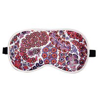 WEITINE Brand Natural 100% Silk Sleep mask & Blindfold, Super-Smooth Eye mask (One Strap) (Flower)