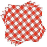 Red and White Gingham Luncheon 2-ply Napkins 100 Count