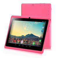 7" Tablet Google Android 6.0, Quad Core,1024x600, Dual Camera, Wi-Fi, Bluetooth,1GB/16GB,Play Store Netfilix Skype 3D Game Supported, GMS Certified with One Year Warranty,iRULU X37-Pink