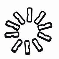 TenCloud 10-Pack Black Silicone Secure Band Keepers Loops Fasteners Rings Holders Compatible with Garmin Forerunner 35, Approach S20 Watch